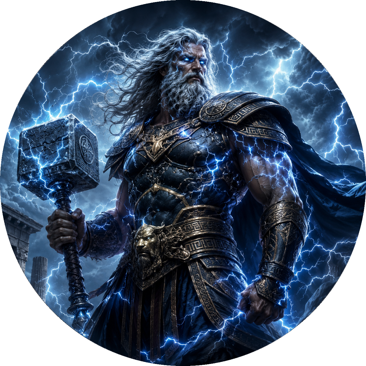 My Thor 2D avatar centered in the Olympus environment.